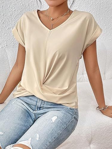 Casual T-shirt met sweetheart halslijn