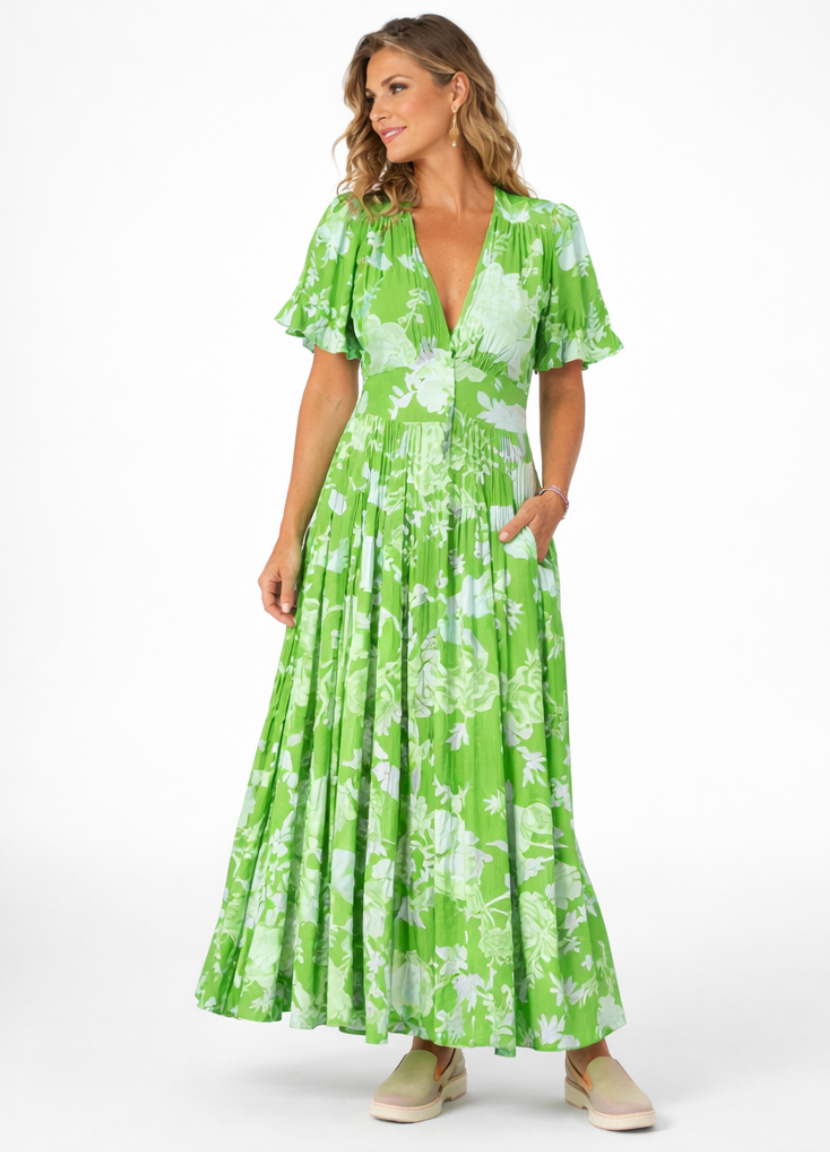 LIVA Short Sleeve V Neck Floral