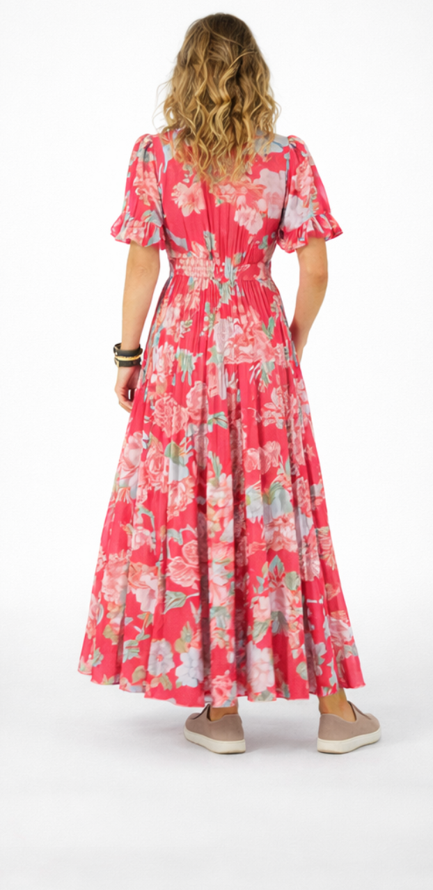 LIVA Short Sleeve V Neck Floral