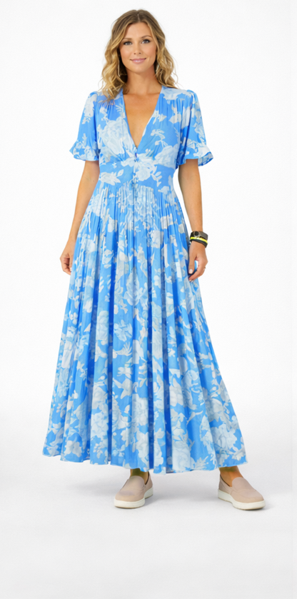 LIVA Short Sleeve V Neck Floral