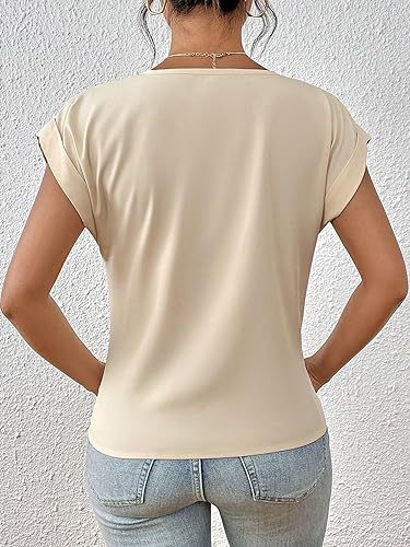 Casual T-shirt met sweetheart halslijn